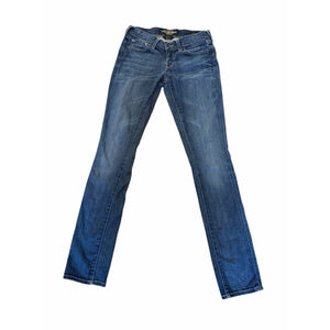 Lucky Brand Charlie Skinny Jeans Womens Size 0 / 25 Blue Mid Rise Stretch Denim